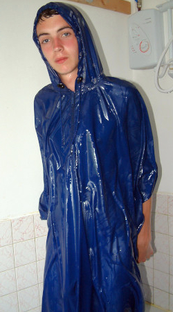 wet hiking cape blue